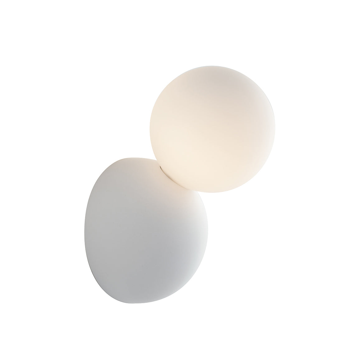 Applique forme sferiche in gesso e vetro 1XG9 non incl. KISS-AP Applique forme sferiche in gesso e vetro 1XG9 non incl. KISS-AP
